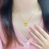 Princess on the Run Bow Lily of the Valley Necklace for women, 18k gold, high-end design sense, women's collarbone chain, no color fading Specification image